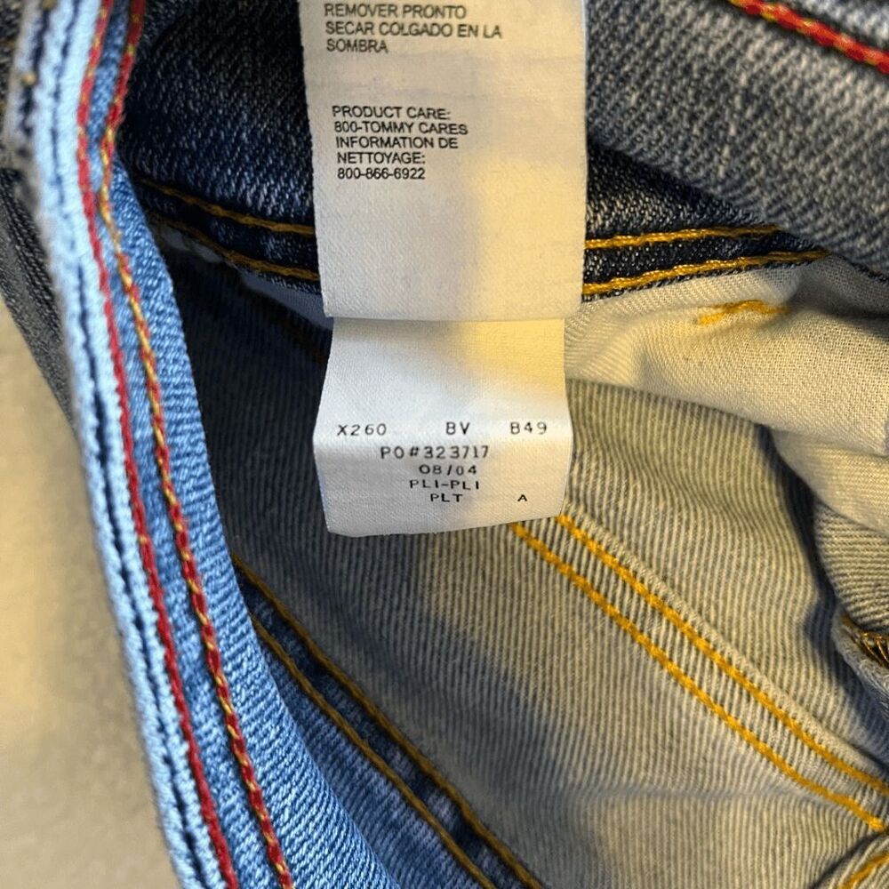 Tommy Hilfiger Jeans Womens Size 8 Blue Hipster Boot Bootcut Denim Triple Snap - Picture 8 of 14